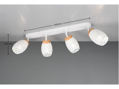 REGLETA 4 FOCUS BIDAR BLANCA