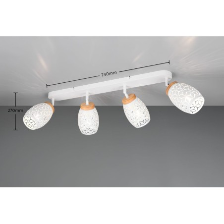Regleta 4 Focus Bidar Blanca