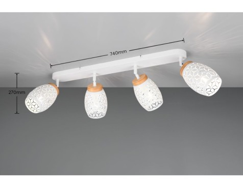 Regleta 4 Focus Bidar Blanca