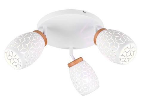 Plafón 3 Focos Bidar Blanc