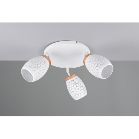 Plafón 3 Focos Bidar Blanc