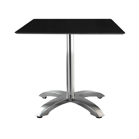 Taula Menjador Max Quadrada Negre/Alumini
