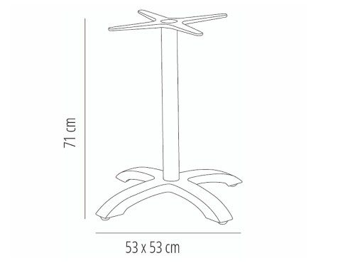 Taula Menjador Max Quadrada Negre/Alumini