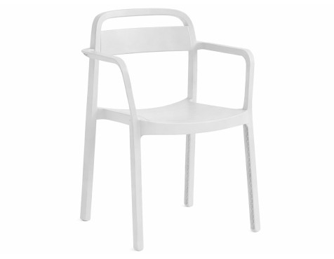 Silla De Jardín Con Brazos June Blanco