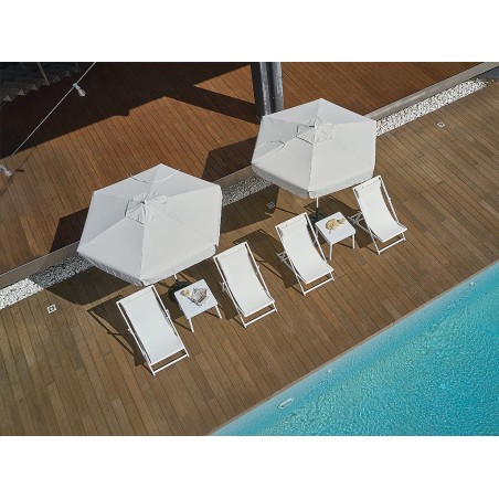 Sombrilla Terraza Santorini Blanco