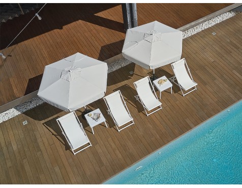 Sombrilla Terraza Santorini Blanco