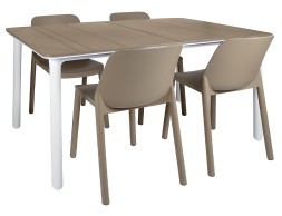 Set Mesa Noa+4 Sillas One Arena/Blanco