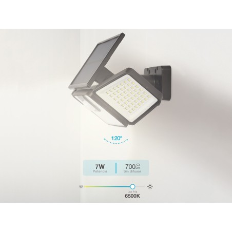 Projector Solar Amb Sensor Orientable Marlo Negro