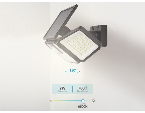 Projector Solar Amb Sensor Orientable Marlo Negro