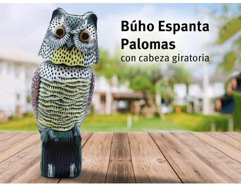 Búho Espatapájaros Con Cabeza Giratoria