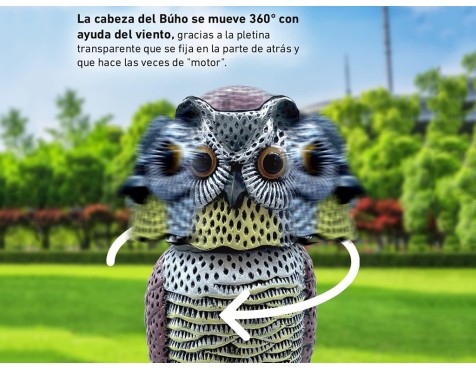 Búho Espatapájaros Con Cabeza Giratoria