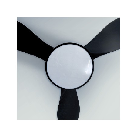 Ventilador De Techo Con Luz Biula Negro