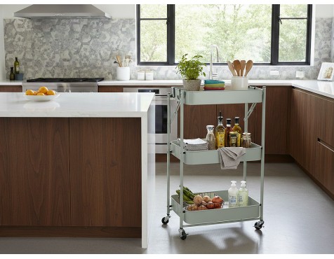 Carrito Auxiliar Plegable Verde