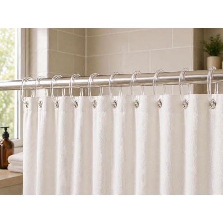 Anilla Cortina Baño Transparente (12un)