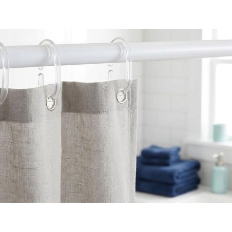 Anilla Cortina Baño Transparente (12un)