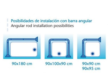 BARRA CORTINA BAÑO ANGULAR