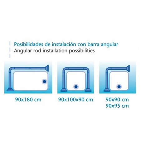 Barra Cortina Baño Angular