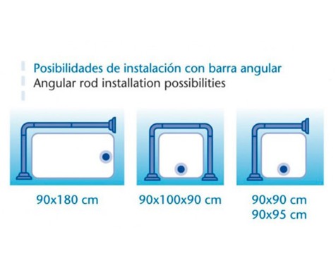 Barra Cortina Bany Angular