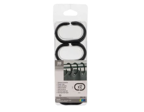 Anella Cortina Bany Negre (12un)