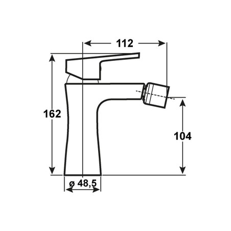Aixeta Bidet Monocomandament Espera Cromo