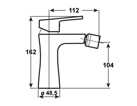 Aixeta Bidet Monocomandament Espera Cromo