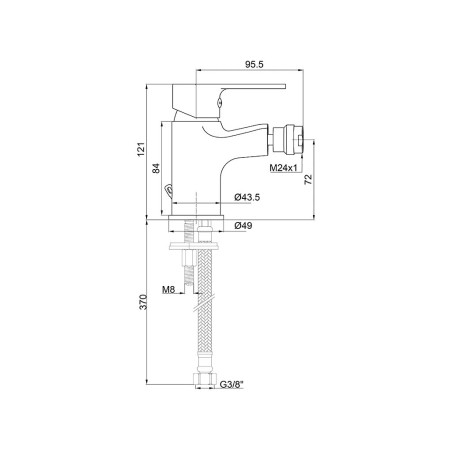 Aixeta Bidet Monocomandament Ebro Cromo