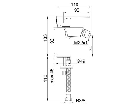 Aixeta Bidet Monocomandament Inoa Cromo