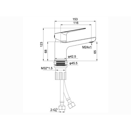 Aixeta Lavabo Monocomandament Aston