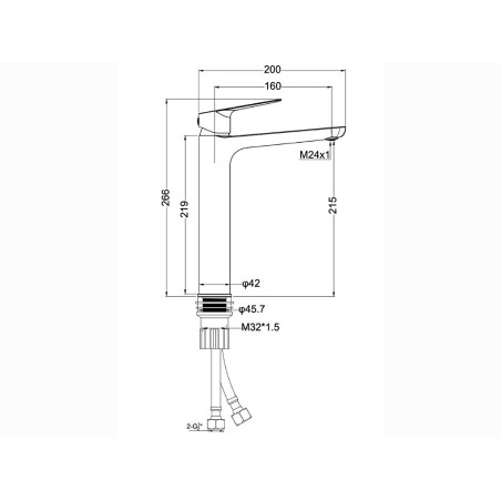 Grifo Lavabo Monomando Xxl Aston