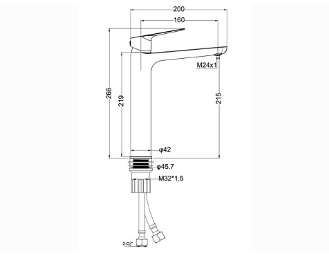Grifo Lavabo Monomando Xxl Aston