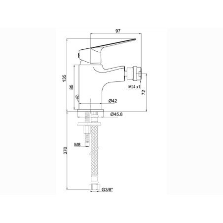 Aixeta Bidet Monocomandament Aston