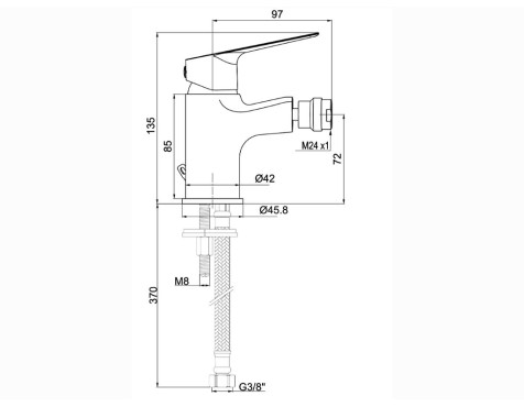 Aixeta Bidet Monocomandament Aston