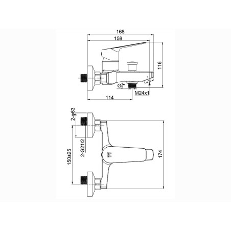 Aixeta Banyera Monocomandament Aston