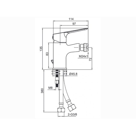 Aixeta Bidet Monocomandament Duna