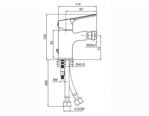 Aixeta Bidet Monocomandament Duna
