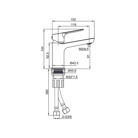 Grifo Lavabo Monomando Xl Duna