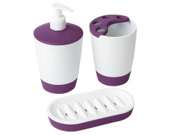 Set Kristal 3 Peces Blanc/Albergínia