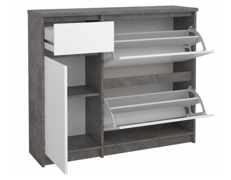 Zapatero 2 Puertas Abatibles + Puerta + Cajón Leia