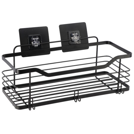 Cesta Rectangular Fijación Adhesiva Negra