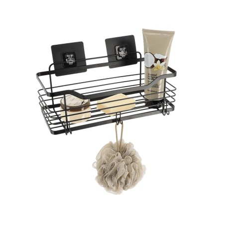 Cesta Rectangular Fijación Adhesiva Negra