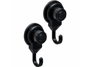 JUEGO 2 GANCHOS VENTOSA NEGROS