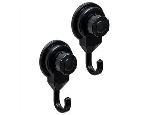Juego 2 Ganchos Ventosa Negros