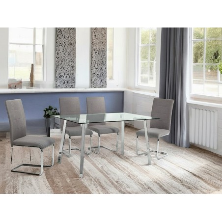Mesa De Comedor De Cristal Juncal