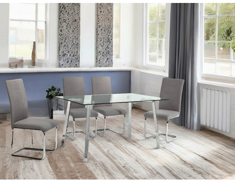Mesa De Comedor De Cristal Juncal