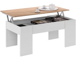 Mesa Elevable Flow Roble Canadian Blanco Artik