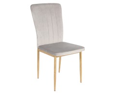 Silla Comedor Salma Tela Velvet Gris