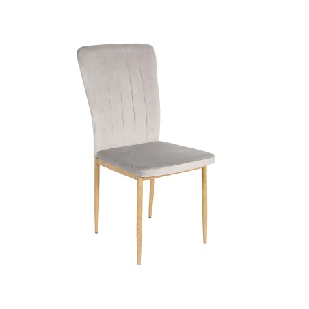 Silla Comedor Salma Tela Velvet Gris