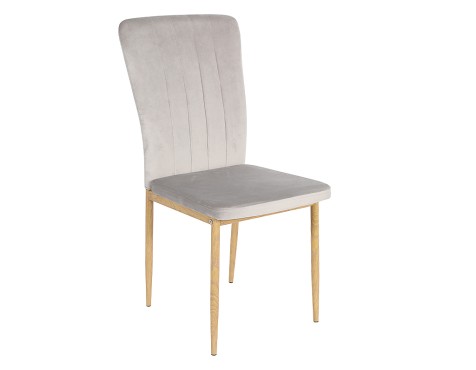 Silla Comedor Salma Tela Velvet Gris