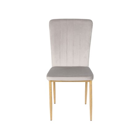 Silla Comedor Salma Tela Velvet Gris