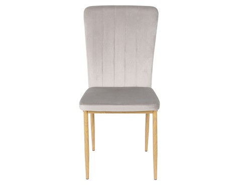 Silla Comedor Salma Tela Velvet Gris